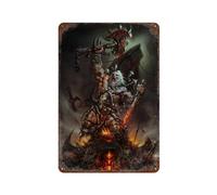 NRCKMIHRAE Diablo Game Poster Wall Decor Art Metal Tin Poster Modern Home Decor Art Metal Poster Home Bar Shop Decorations Vintage Sign Gift 11.8"x7.9"