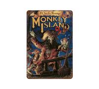 NRCKMIHRAE Game Monkey Island 2 Poster Wall Decor Art Metal Tin Poster Modern Home Decor Art Metal Poster Home Bar Shop Decorations Vintage Sign Gift 11.8"x7.9"