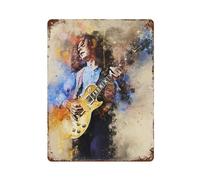 NRCKMIHRAE Guitarist Paul Kossoff Poster Wall Decor Art Metal Tin Poster Modern Home Decor Art Metal Poster Home Bar Shop Decorations Vintage Sign Gift 15.7"x11.8"