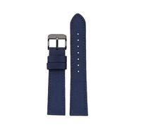 NRERDMT 18mm/19/20 /21/22/ 23 /24mm Nylon+Genuine Leather Watchband Compatible With Seiko SRPC31J1/Citizen Tissot All The Major Brands Mens Wrist(Blue bk,20mm)