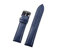 NRERDMT 18mm 20mm 22mm Leather Watch Band Compatible With Omega Compatible With Seiko Strap Lizard Pattern Soft Comfortable Bracelet Waterproof Sport Wristband(Blue,20mm)