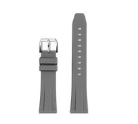 NRERDMT 19mm 20mm 21mm 22mm Quick-fit Silicone Watch Strap Compatible With TAG Heuer F1 Gulf Aquaracer Carrera Rolex Water Ghost Rubber Watchband(Gray-silver A,22mm width)