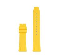 NRERDMT 19mm 20mm 21mm 22mm Quick-fit Silicone Watch Strap Compatible With TAG Heuer F1 Gulf Aquaracer Carrera Rolex Water Ghost Rubber Watchband(Yellow-NO buckle,19mm width)