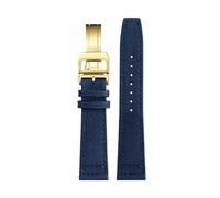 NRERDMT 20mm 21mm 22mm Nylon Canvas Fabric Watch Band Compatible With Iwc Pilot Spitfire Timezone Top Strap Folding Clasp Belts Wristwatch Strap(Blue gk K01,22mm)