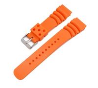 NRERDMT 20mm 22mm 24mm Diver Watch Band Compatible With Seiko Water Ghost Men Sport Silicone Rubber Watchband Bracelet Compatible With Casio Strap(Orange,24mm)