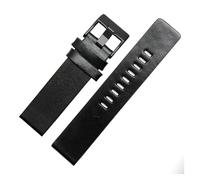 NRERDMT 22mm 24mm 26mm 28mm 30mm 32mm Leather Strap Watchband Watch Bracelet Compatible With DZ4346 DZ4357 Cowhide Men's Watch Accessories Black(Black BK,22mm)
