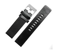 NRERDMT 22mm 24mm 26mm 28mm 30mm 32mm Leather Strap Watchband Watch Bracelet Compatible With DZ4346 DZ4357 Cowhide Men's Watch Accessories Black(Black SK,22mm)
