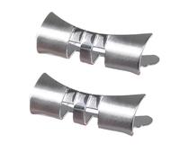 NRERDMT 2pcs Metal Curved End Link 20mm 22mm Stainless Steel Watch Band Connector Compatible With Seiko SKX009 SKX007 Compatible With Jubilee Oyster Adapter(For Jubilee-Curved,19mm)
