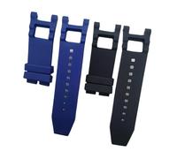 NRERDMT Comfortable Silicone Watch Strap Replacement Bracelet Compatible With Invicta Subaqua Noma III Watchband Waterproof Belt Blue Black 28mm(Blue)