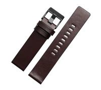 NRERDMT Compatible With DIESEL Genuine Leather Strap Bracelet DZ7311 DZ7332 DZ7314 DZ1405 DZ4323 Watch Band Black Brown 22mm 24mm 26mm27mm 28mm 30mm(A Dark Brown bk,30mm)