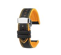 NRERDMT Compatible With IWC Pilot Mark 18 Portuguese Tudor Breitling Omega Tissot Watchband Nylon Rubber FKM Watch Strap 20mm 21mm 22mm Men Bracelet(Grey,Width 21mm)