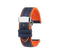 NRERDMT Compatible With IWC Pilot Mark 18 Portuguese Tudor Breitling Omega Tissot Watchband Nylon Rubber FKM Watch Strap 20mm 21mm 22mm Men Bracelet(Noir,Width 20mm)