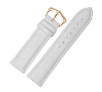 NRERDMT Leather Strap Instead Of Key Turtle Tnk Series Leather Watch With Flat Interface 12/13/14/15/16/17/18/19/20/21/22/23/24mm.(White Rose Gold,16mm)