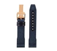 NRERDMT Nylon Lea-ther Watchband 20mm 21mm 22mm Compatible With IWC Le Petit Prince Big Pilot TOP IW3777 Black Sport Canvas Watch Strap(Blue rose,20mm)