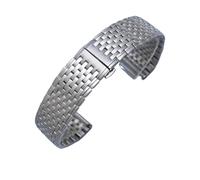 NRERDMT Precision Steel Butterfly Buckle Watch Chain Compatible With Longines La Grande Original L4 Watch Strap Women's Bracelet Ultra Thin Style(Silver,18mm)