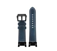 NRERDMT Retro Leather Watchband Compatible With Casio 5713 GWG-B1000-1A4 Big Mud King Third Generation Matte Bracelet Modified Watch Strap(A Blue black)