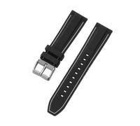 NRERDMT Silicone Strap 20mm 22mm 24mm 26mm Rubber Watch Band Compatible With Rolex Compatible With Seiko Bracelet Quick Release Waterproof Universal Wristband(Black-Grey,20mm)