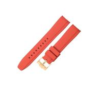 NRERDMT Silicone Watch Accessories Compatible With Omega And Swatch Collaboration Watchband MoonSwatch Series 20mm Black Dark-Blue White Brown Strap(Red-GD-K14,22mm)