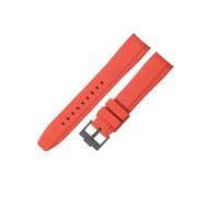 NRERDMT Silicone Watch Accessories Compatible With Omega And Swatch Collaboration Watchband MoonSwatch Series 20mm Black Dark-Blue White Brown Strap(Red-BK-K14,20mm)