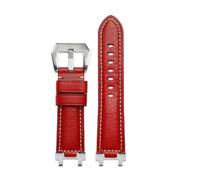 NRERDMT Suitable Compatible With Casio Watch Series MTG-B1000 Retro Genuine Leather Watch With Chain Accessories(Red silver)
