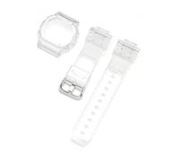 NRERDMT Watch Protective Case Strap Compatible With Casio G-Shock DW-5600 DW-5000 GW-M5610 GLX-5600 Transparent Rubber Silicone Watch Band Bracelet(Transparent,5600 series)