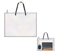 Nretluo A2 Folder, 19 x 25 Inch A2 Art Folder Carry Case, Clear A3 Art Folders Carry Case for Artwork with Handle and Zipper for Paintings,Homework,File Storage