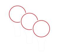 Nretluo Strictly Paddles, 3 Pcs White Score Paddles 1-10 Strictly, Handheld Strictly Paddle Erasable, Blank Scoreboard for Classroom Teaching Games by Teachers and Examiners (15×25cm)