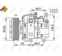 NRF 32408 Air conditioning compressor