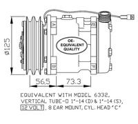 Air conditioning compressor PAG 100 32802 NRF