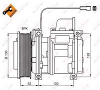 Air Con Compressor fits MERCEDES VARIO 669, 670 4.2D 96 to 13 AC Conditioning