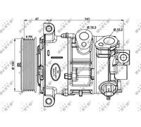 NRF 32882 Air conditioning compressor