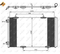 NRF 350066 Air conditioning condenser