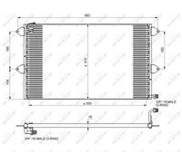 NRF 35034 Condenser, air conditioning for SEAT,VW
