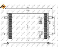 NRF 35249 Condenser, air conditioning for FORD,SEAT,VW