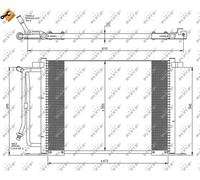 Genuine NRF Condenser for Ford Courier D 1.8 Litre 60 BHP (05/1998-04/2002)