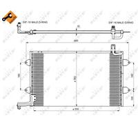 NRF 35584 Condenser, air conditioning for VW