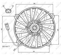 NRF 47073 Fan, radiator for CITRO?N