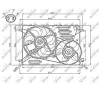 NRF 47754 Fan, radiator for VOLVO