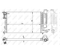 NRF 50425 Radiator, engine cooling for CITRO?N,PEUGEOT