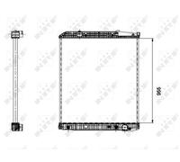 NRF 509577 Radiator, engine cooling for MERCEDES-BENZ