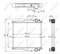 NRF 509767 Radiator, engine cooling for RENAULT TRUCKS