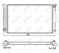NRF 53093 Radiator, engine cooling for AUDI