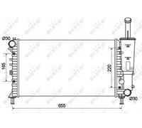 NRF 53124 Radiator, engine cooling for FIAT