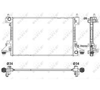 NRF 53160 Radiator, engine cooling for CHEVROLET,OPEL,VAUXHALL