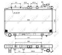 NRF 536864 Radiator, engine cooling for NISSAN