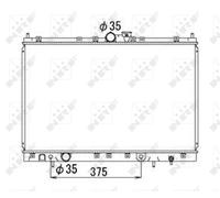 NRF 53690 Radiator, engine cooling for MITSUBISHI