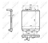 NRF 53825 Radiator, engine cooling for OPEL,VAUXHALL