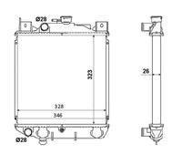 NRF 53881 Engine radiator