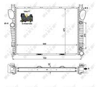NRF 55325 Radiator, engine cooling for MERCEDES-BENZ