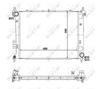 NRF Engine Coolant Radiator - 56057